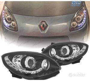 FARI PER RENAULT TWINGO 07-11 LUCE DIURNA LED NERO