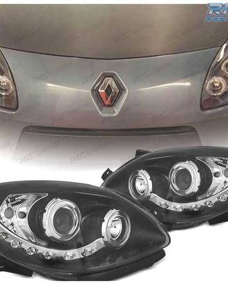 FARI PER RENAULT TWINGO 07-11 LUCE DIURNA LED NERO