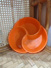 Contenitore 3 scomparti arancio 