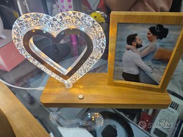 cornice porta foto con luce