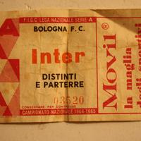 Biglietto partita bologna fc \ inter 1964