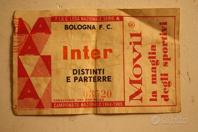 Biglietto partita bologna fc \ inter 1964