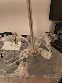 Lampadario Vintage Vetro di Murano Tulipano