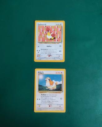LOTTO SET 2 CARTE VINTAGE RARE GOOD 25th POKEMON