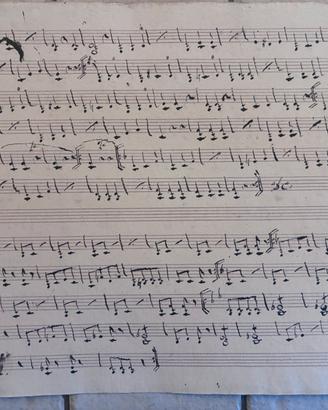 Spartito antico manoscritto a mano bellini.Vintage