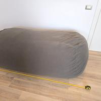 Pouf gigante grigio sfoderabile