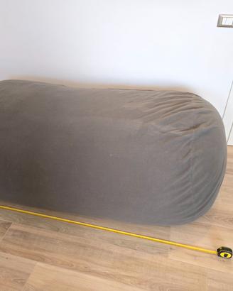 Pouf gigante grigio sfoderabile