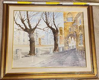 Quadro Mantova Palazzo Ducale e piazza Sordello