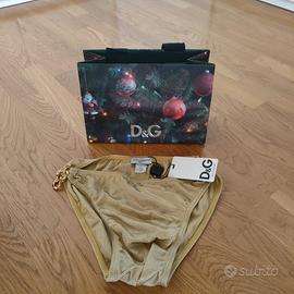 costume d&g uomo oro originale nuovo con catellino