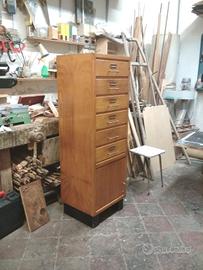 schedario vintage legno