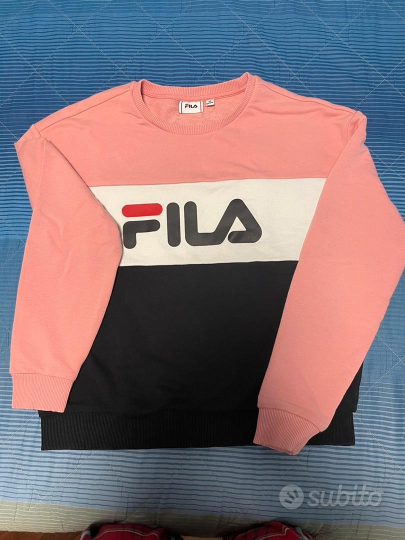 Felpa fila cheap nera e rosa