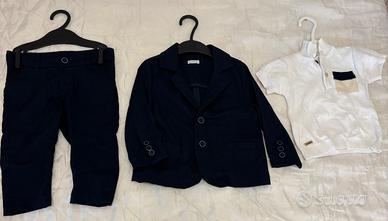 Completo per battesimo bimbo 0-12 mesi