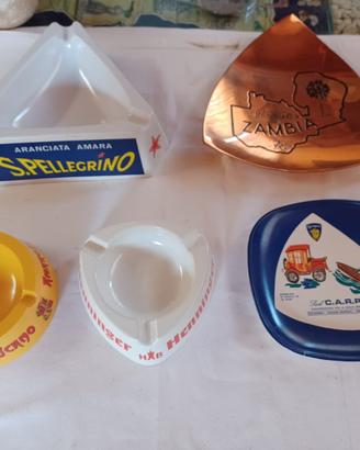 Lotto 5 Posacenere Vintage e Svuotatasche )