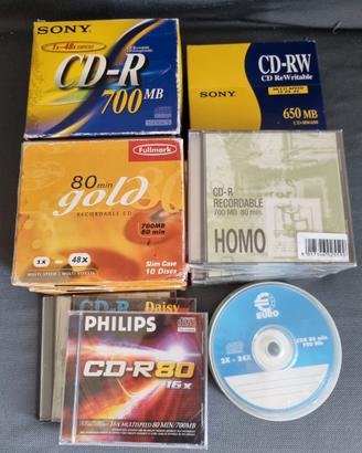 CD vergini e riscrivibili misti, varie marche