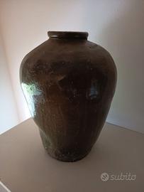 Grande vaso in ceramica smaltata artigianale