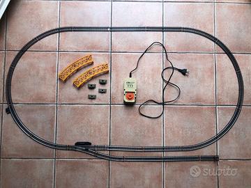 trenini vintage LIMA binari trasformatore e ponte