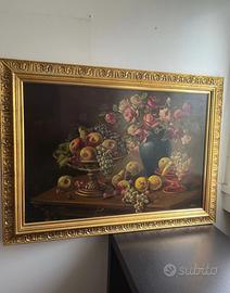 Quadri vintage dipinto a mano natura morta