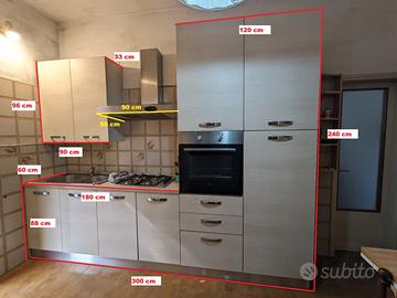 Cucina Lineare 3m completa