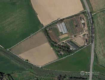 Azienda agricola su strada asfaltata