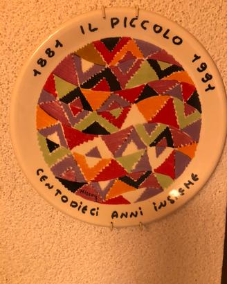 Piatto centodiecianni” Il Piccolo” di Trieste