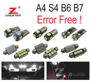 KIT 20 LAMPADE LED INTERNE PER AUDI A4 S4 RS4 B6 B