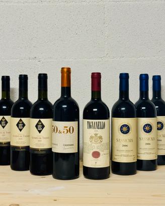 Supertiscan e Grandi Rossi Sassicaia e Tignanello