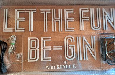Insegna Luminosa Bar Kinley Gin