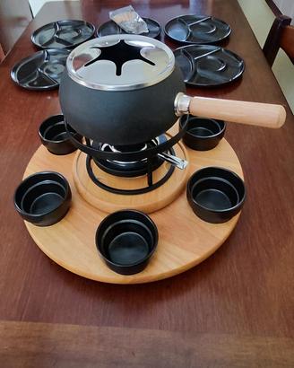 Set per fonduta con piatto girevole 