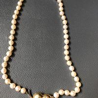 Collana perle con fermaglio oro