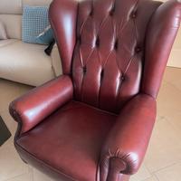 Poltrona bergère pelle