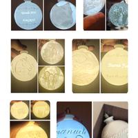 palle di natale con luce