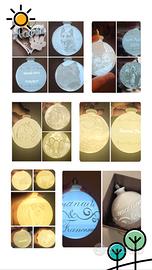 palle di natale con luce