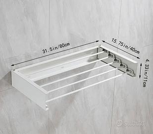 Stendi biancheria in metallo bianco