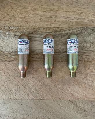 3 Cartucce AIRBAG 50cc - 38gr CO2 Airbag Italia