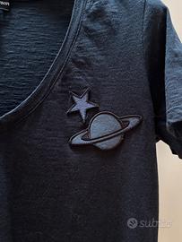 T-shirt Donna Emporio Armani Originale Blu Navy 42
