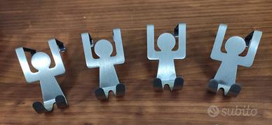 Set 4 appendiabiti per porta