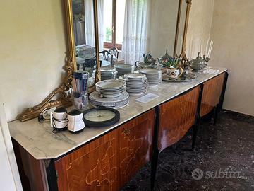 Credenza con/senza specchio in legno e marmo