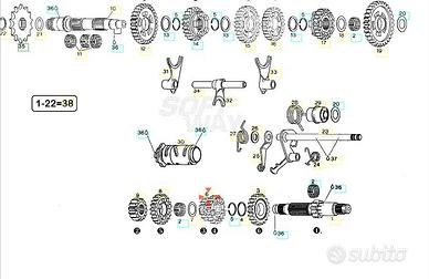 INGRANAGGIO CONDUTTORE 3/4A Z19/17 Aprilia RS125 A