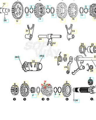 INGRANAGGIO CONDUTTORE 3/4A Z19/17 Aprilia RS125 A