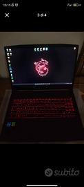MSI GF66 I5, RTX 3050, 32 RAM, 512 SSD, 500 HDD