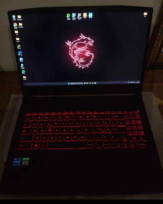 MSI GF66 I5, RTX 3050, 32 RAM, 512 SSD, 500 HDD