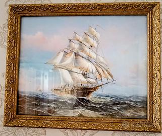 Quadro antico. Cornice in legno, dorata