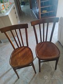 6 Sedie in legno vintage
