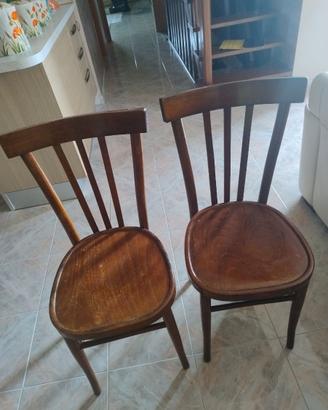 6 Sedie in legno vintage