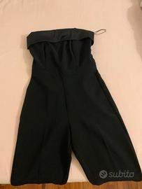 Tuta intera elegante a pantalone con bretelle