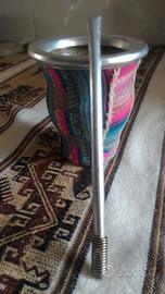 Tazza e cannuccia per mate