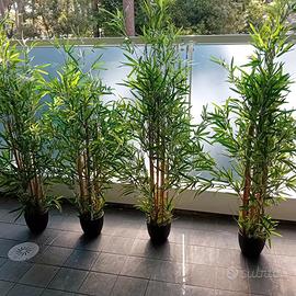 Piante finte artificiali bamboo in vaso
