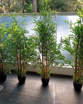 Piante finte artificiali bamboo in vaso