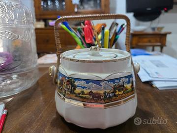 Art Deco Biscuit  porta biscotti in ceramica 