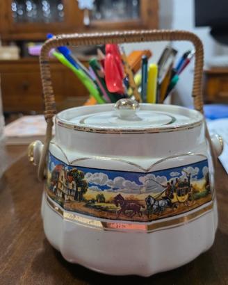 Art Deco Biscuit  porta biscotti in ceramica 